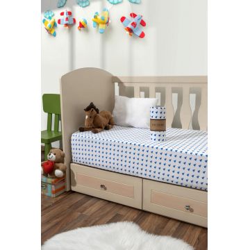 Cearceaf cu elastic pentru copii, Sailing, DC Home, Bumbac