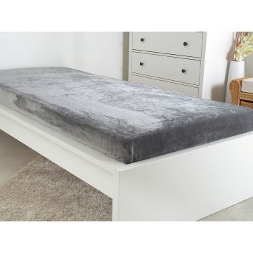 Cearceaf gri din microflanel 180x200 cm Exclusive – B.E.S.