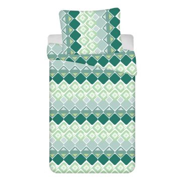 Lenjerie de pat din bumbac verde din 4 piese 140x200 cm Dikona - Jerry Fabrics