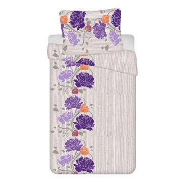 Lenjerie de pat violet din bumbac din 4 piese 140x200 cm Aglia - Jerry Fabrics