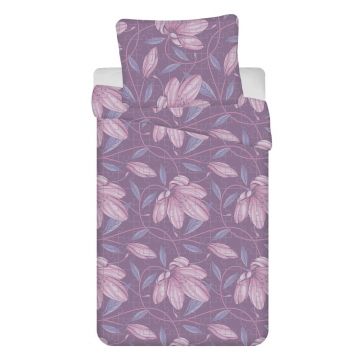 Lenjerie de pat din bumbac violet din 4 piese 140x200 cm Orona - Jerry Fabrics