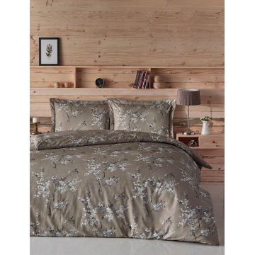 Lenjerie de pat pentru o persoana (FR), Chicory - Brown, Türkiz, Bumbac Ranforce