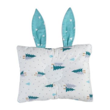 Bambinice - Perna bebelusi Bunny, Alb/Turcoaz/Tree2