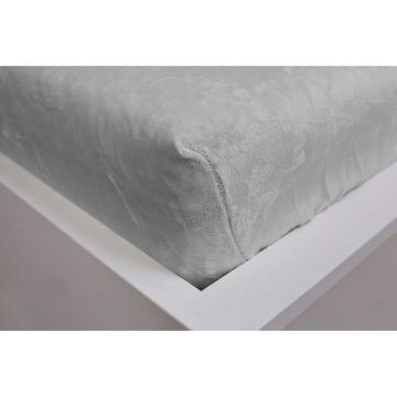 Cearceaf gri din micropluș cu elastic 90x200 cm – Jerry Fabrics