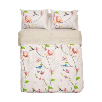 Lenjerie de pat Ada, Heinner Home, 4 piese, 220x240 cm, bumbac, multicolor