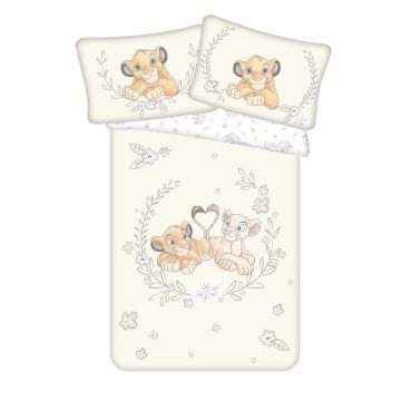 Lenjerie de pat pentru copii din bumbac pentru pătuț 100x135 cm Lion King – Jerry Fabrics