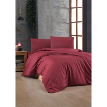 Lenjerie de pat roșie din bumbac pentru pat de o persoană 140x200 cm – Mijolnir