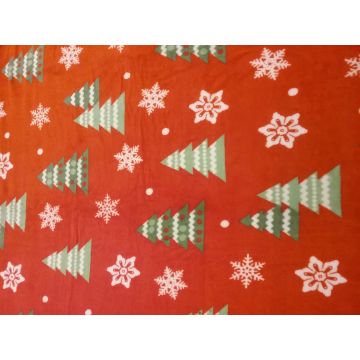 Patura Coral Xmas , poliester microflanel, rosu, 125 x 150 cm