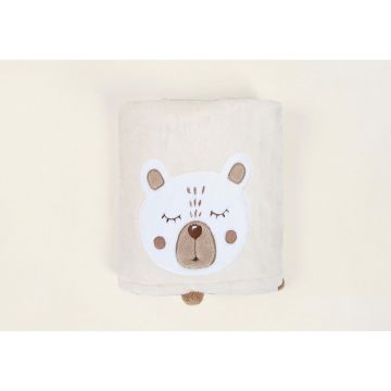 Pătură pentru copii bej din bumbac 75x120 cm Teddy – Mijolnir
