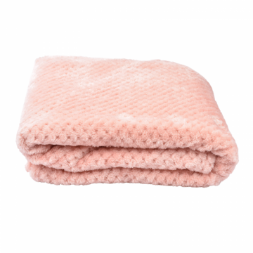 Paturica pentru copii baby fleece roz pudra 90x110 cm