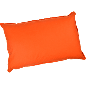 Perna cu puf de gasca, portocaliu, 50 x 70 cm
