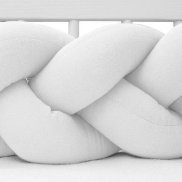 Protectie laterala New Baby pentru patut tip bumper impletit 210 cm White