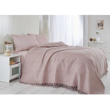 Cuvertura de pat dubla, Saheser, 119 - Lilac, 220x240 cm, 100% bumbac, 340 gr/m², lila Cuvertura de pat dubla, Saheser, 119 - Lilac, 220x240 cm, 100% bumbac, 340 gr/m², lila