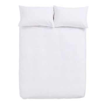 Lenjerie de pat albă din bumbac pentru pat dublu 200x200 cm – Bianca