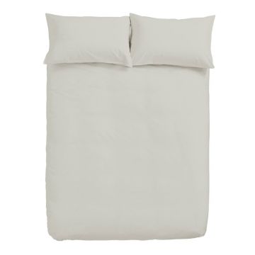 Lenjerie de pat bej din bumbac pentru pat de o persoană 135x200 cm – Bianca