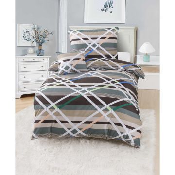 Lenjerie de pat din microsatin gri-maro pentru pat de o persoană cu 3 piese 140x200 cm Mateo – My House Lenjerie de pat din microsatin gri-maro pentru pat de o persoană cu 3 piese 140x200 cm Mateo – My House