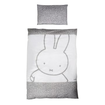 Lenjerie de pat pentru copii din bumbac pentru pătuț 100x135 cm Miffy – Roba