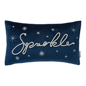 Pernă decorativă din catifea 30x50 cm cu model de Crăciun Sparkle – Catherine Lansfield