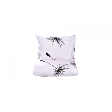 Set complet lenjerie 5 piese pentru patut incastrabil gradinita model papadii monocrom
