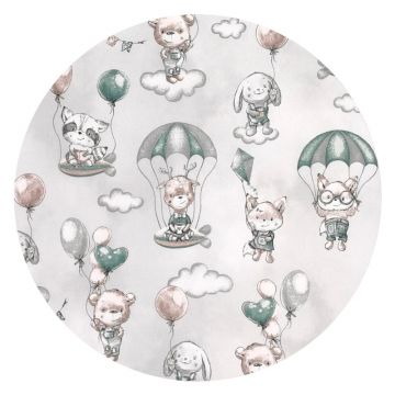 Set pentru bebelusi 6+1 piese MimiNu 120x60 cm Parachutes Olive