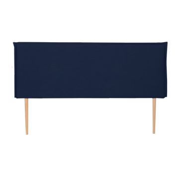 Tăblie de pat albastru-închis tapițată 160x100 cm Edmond – Really Nice Things