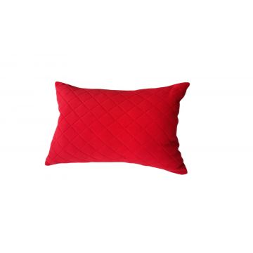 Perna 50x70 matlasata micropolar moale si pufos PolarTech tip Cocolino, culoare Red, Somnart, vidata