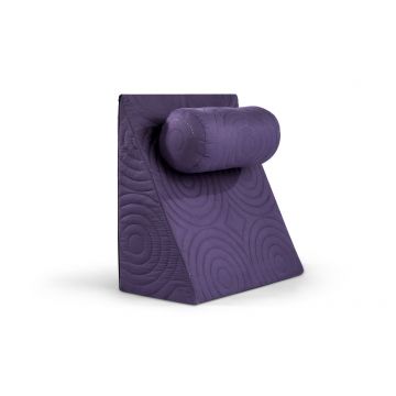 Perna Relax TV 60x68x30cm, ortopedica pentru citit, antireflux, cu husa detasabila, confortabila si rezistenta la spalari multiple la 40 grade, Mov