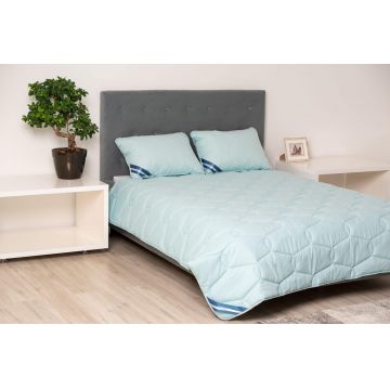 Pilota bumbac Somnart Bella 200x220cm, umplutura 200 g/mp, de vara, blue
