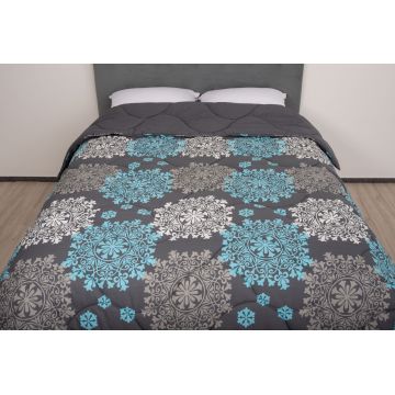Pilota de iarna matlasata Artemis Somnart, 150x200 cm, policotton imprimat, sezon rece, 400 g/mp