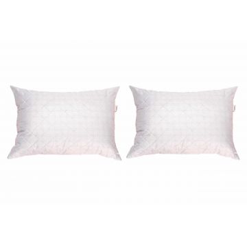 Set 2 perne matlasate Somnart, 50x70 cm, microfibra cu fibre de carbon