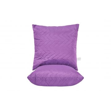 Set 2 Perne matlasate US, microfibra Purple Magic, 70x70 cm