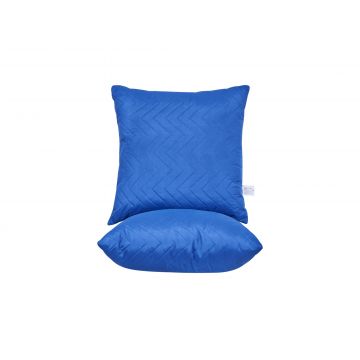 Set 2 Perne matlasate US, microfibra Ultramarin, 60x60 cm