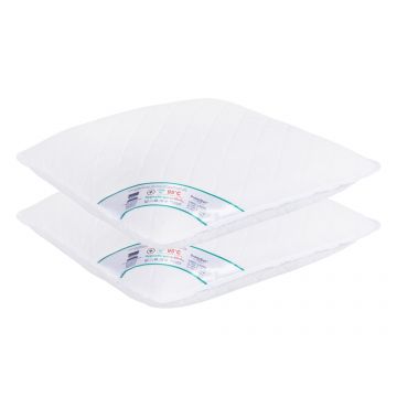 SET 2 Perne Medicinale Hipoalergenice Somnart 60x60cm, HypoallergenicMed, matlasate, lavabile la 95 de grade, fermitate medie spre tare