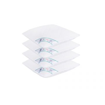 Set 4 Perne Medicinale Hipoalergenice SomnART 40x40cm, HypoallergenicMed, matlasate, lavabile la 95 de grade, fermitate medie spre tare