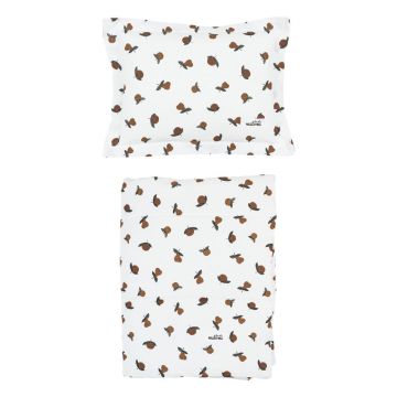 Set pentru pătuț alb 135x100 cm Garden Fruits – Malomi Kids