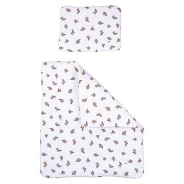 Set pentru pătuț alb 65x75 cm Garden Fruits – Malomi Kids