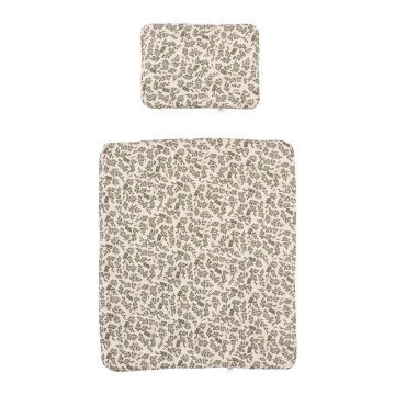 Set pentru pătuț verde/crem Green Floral – Malomi Kids Set pentru pătuț verde/crem Green Floral – Malomi Kids