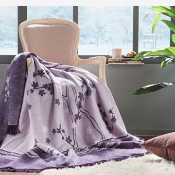 180×220 cm Patura Bumbac Organic, Tesatura Groasa, Lila, OZDBO8022 180×220 cm Patura Bumbac Organic, Tesatura Groasa, Lila, OZDBO8022