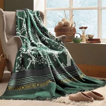 180×220 cm Patura Bumbac Organic, Tesatura Groasa, Verde, OZDBO8024 180×220 cm Patura Bumbac Organic, Tesatura Groasa, Verde, OZDBO8024