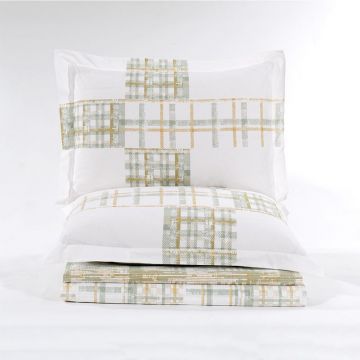Lenjerie de pat Premium, Bumbac Poplin, Pat Dublu, Hobby Home, Carouri, Bej, H1060