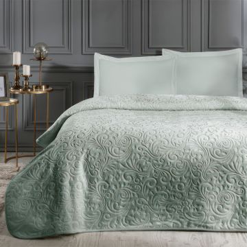 Patura embosata 220x240cm, Design elegant, Microfibra, Vernil, RDY2002 Patura embosata 220x240cm, Design elegant, Microfibra, Vernil, RDY2002