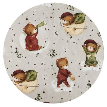 Paturica de infasat MimiNu multifunctionala 75x75 cm din bumbac Teddy Bear On Moon Paturica de infasat MimiNu multifunctionala 75x75 cm din bumbac Teddy Bear On Moon