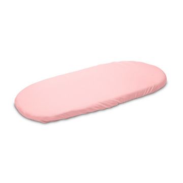 Cearceaf cu elastic, Sensillo, Pentru saltea landou, Din bambus, Antialergic, 35x75 cm, 0 luni+, Roz