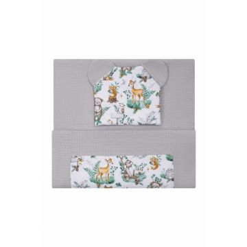 Set 2 piese Qmini pentru patut carucior si cosulet Forest Animals