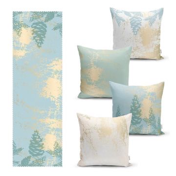 Set fețe de pernă și napron 5 buc. – Mila Home