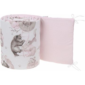 Aparatoare laterala pentru patut reversibila 180x30 Sleepy Bears Pink