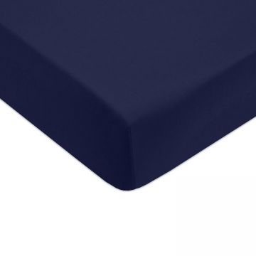 Cearceaf de pat cu elastic Descamps Unis Percale 94 140x200cm Nuit