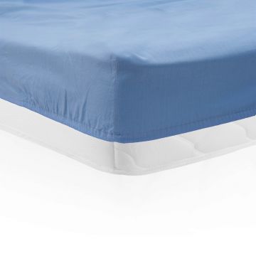 Cearceaf de pat cu elastic Heinner Home, 140x200 cm, bumbac, albastru