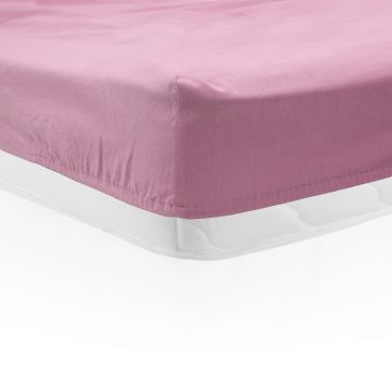 Cearceaf de pat cu elastic Heinner Home, 140x200 cm, bumbac, roz