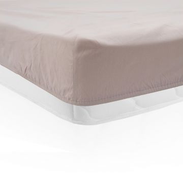 Cearceaf de pat cu elastic Heinner Home, 160x200 cm, bumbac, crem